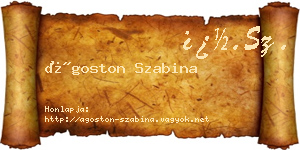 Ágoston Szabina névjegykártya